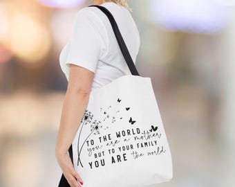 Mother Appreciation Tote Bag – Dandelion Mom Tote, Reusable Shopping Bag Gift for Mom, Mother’s Day Floral Tote, Birthday Gift for Mom
