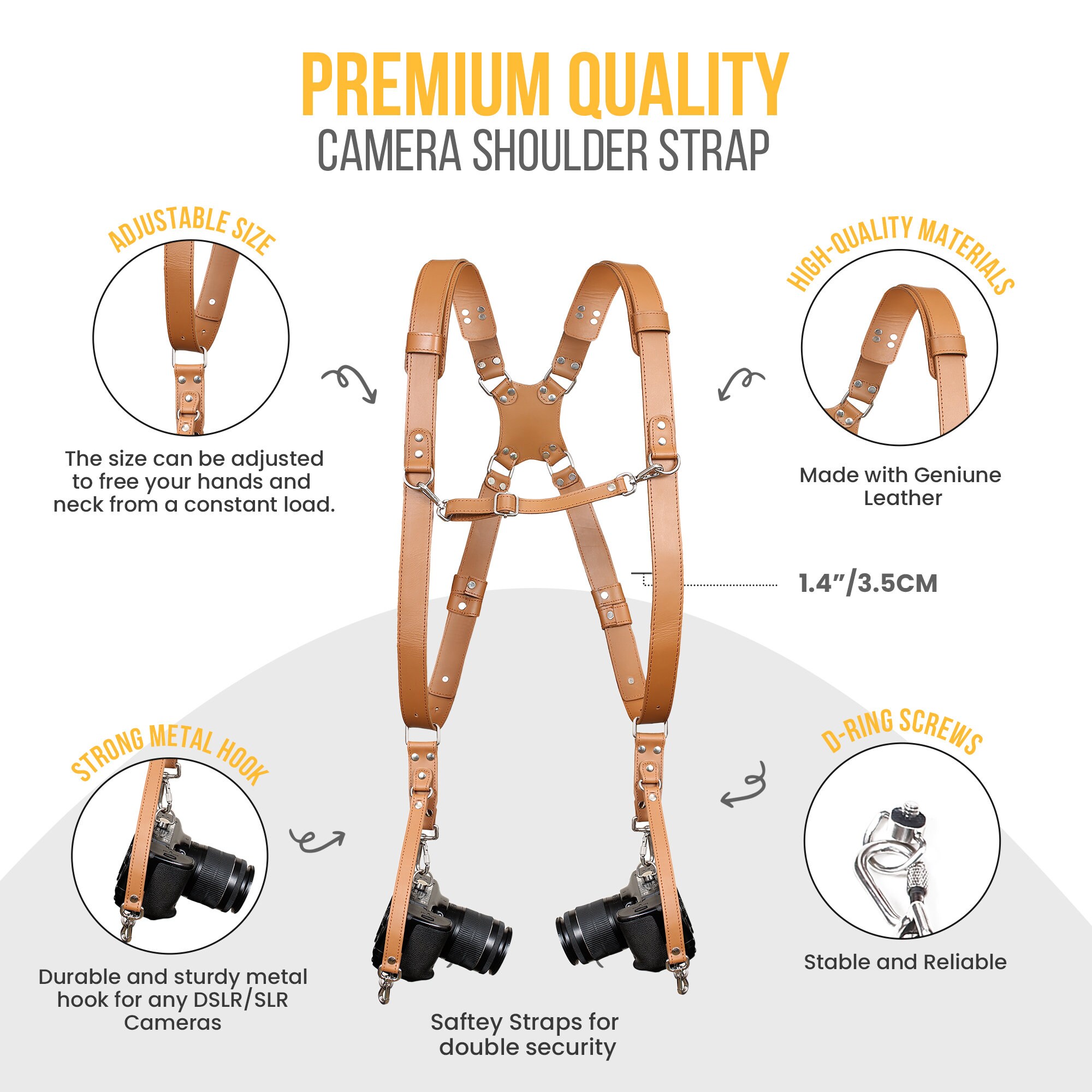 Camera Harness, Dual Camera Strap, Camera Strap, Dual Camera Harness ...
