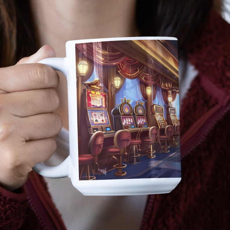Casino Slot Machines Coffee Mug Gift for Her Him Unique Gift Idea Slots