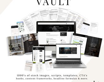 Digital Marketing Vault: Stock Images, Email Templates, Training (Digital Download)