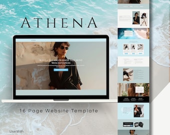 Athena Kajabi Website Template - 16 Page Luxury Design for High End Life Coaches
