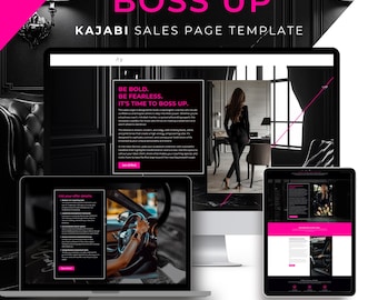 Bold Kajabi Sales Page Template: For Coaches & Woman Entrepreneurs