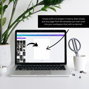 Create a 8.5x11 inch project in Canva then drag and drop any template page into your workspace as you create your project.