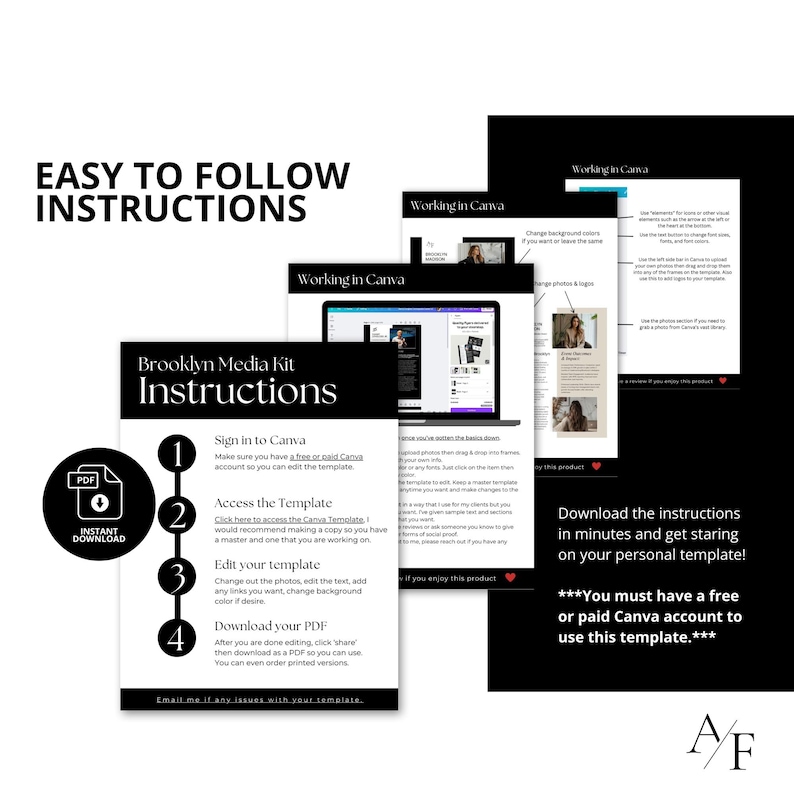 This media kit comes with easy to understand instructions.