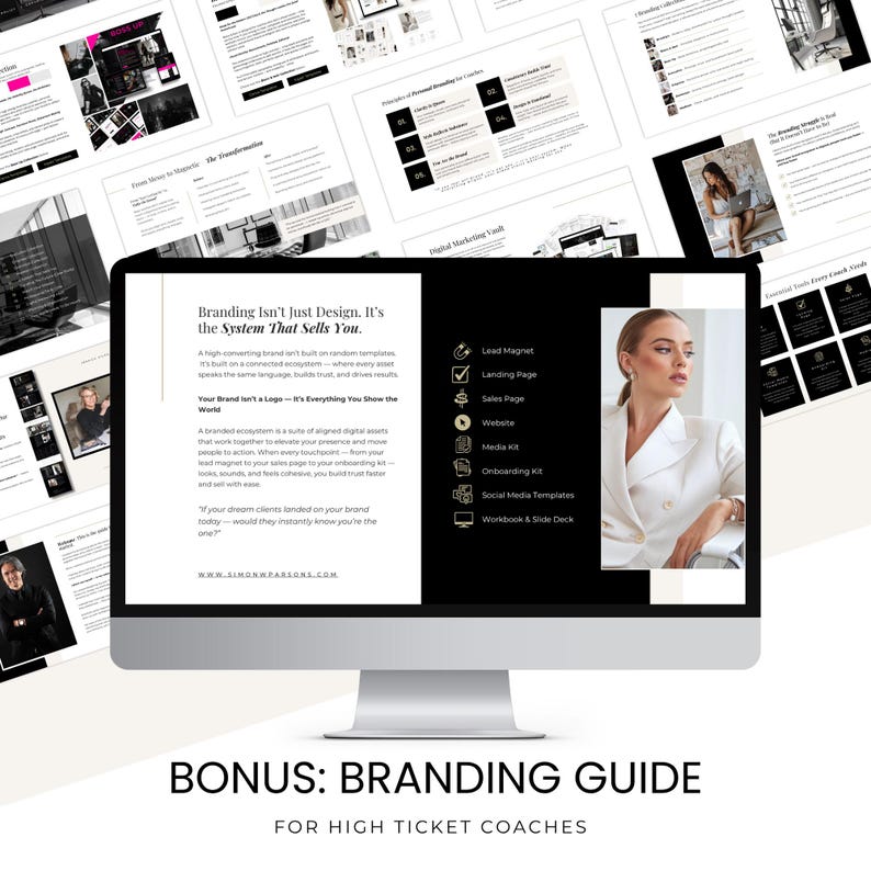 Luxe Social Media Canva Templates: Executive Coach Instagram Posts (60 ...