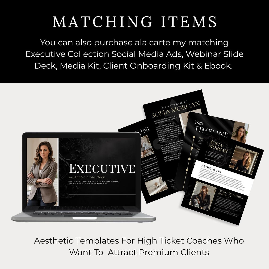Luxe Social Media Canva Templates: Executive Coach Instagram Posts (60 ...