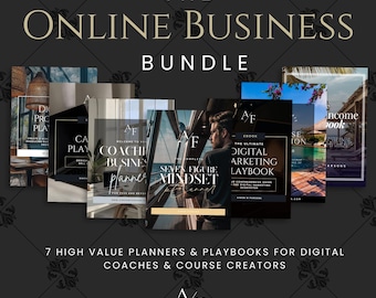 Online Business Bundle - 7 Digital Playbooks & Planners for Coaches, Course Creators and Online Entrepreneurs