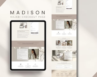 Madison Checkout Page Kajabi Template for Professional Coaches and Course Creators