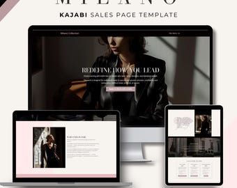 Milano Kajabi Sales Page Template for High Ticket Coaches & Online Courses