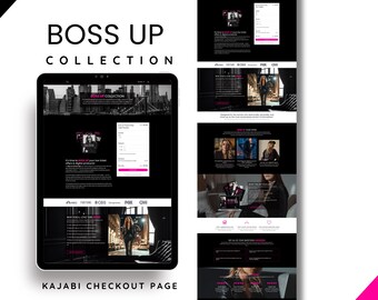 Boss Up Checkout Page Kajabi Template for High Vibe Business & Life Coaches