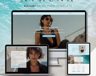 Athena Kajabi Sales Page Template - Landing Page for High Ticket Life Coaches & Course Creators