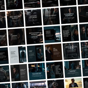Dominion Canva template pack – motivational, leadership, business and wealth quote social media posts