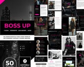 Boss Up Canva Ebook Template: Lead Magnet & Workbook (53 Pages)