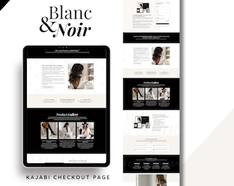 Blanc Noir Kajabi Checkout Page Template for Course Creators, Coaches & Entrepreneurs