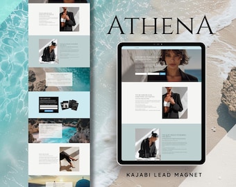 Athena Lead Magnet Landing Page Kajabi Template | Opt-In Funnel for Coaches & Course Creators