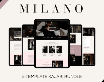 Milano Kajabi Template Bundle - Includes Website, Sales Page, Checkout Page, Lead Magnet and Course