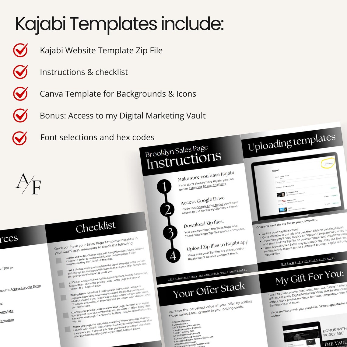 Highend Kajabi Sales Page Template Sophisticated & Elegant Kajabi