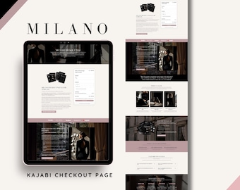 Milano Website Checkout Page - Kajabi Template for High Ticket Coaches & Course Creators