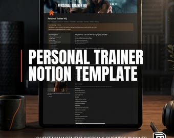 Personal Trainer Notion Template — Client Management System & Business Planner