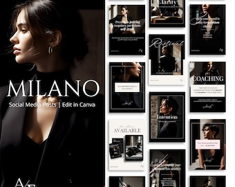 Milano Social Media Post Canva Templates for High Ticket Coaches & Online Course Creators