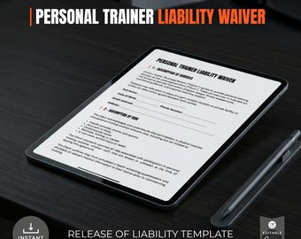 Personal Trainer Liability Waiver — Release of Liability Canva Template for Fitness Coaches