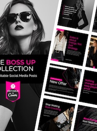 Canva Ebook Template for Coaches | Lead Magnet Template | Canva Guide & Workbook Template for Boss Babe Woman Entrepreneur Boss Lady