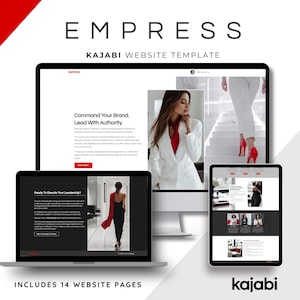 Elite Kajabi Website Template | Kajabi Theme for High Ticket Coaches & Course Creators | Elegant Kajabi Website for Women Entrepreneurs