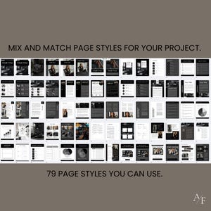 Here's a look at the vast variety of page template styles that you can use for your project.