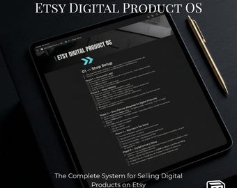 Digitaal Etsy-productbesturingssysteem | Notion-systeem voor Etsy-beginners en makers van passieve inkomsten