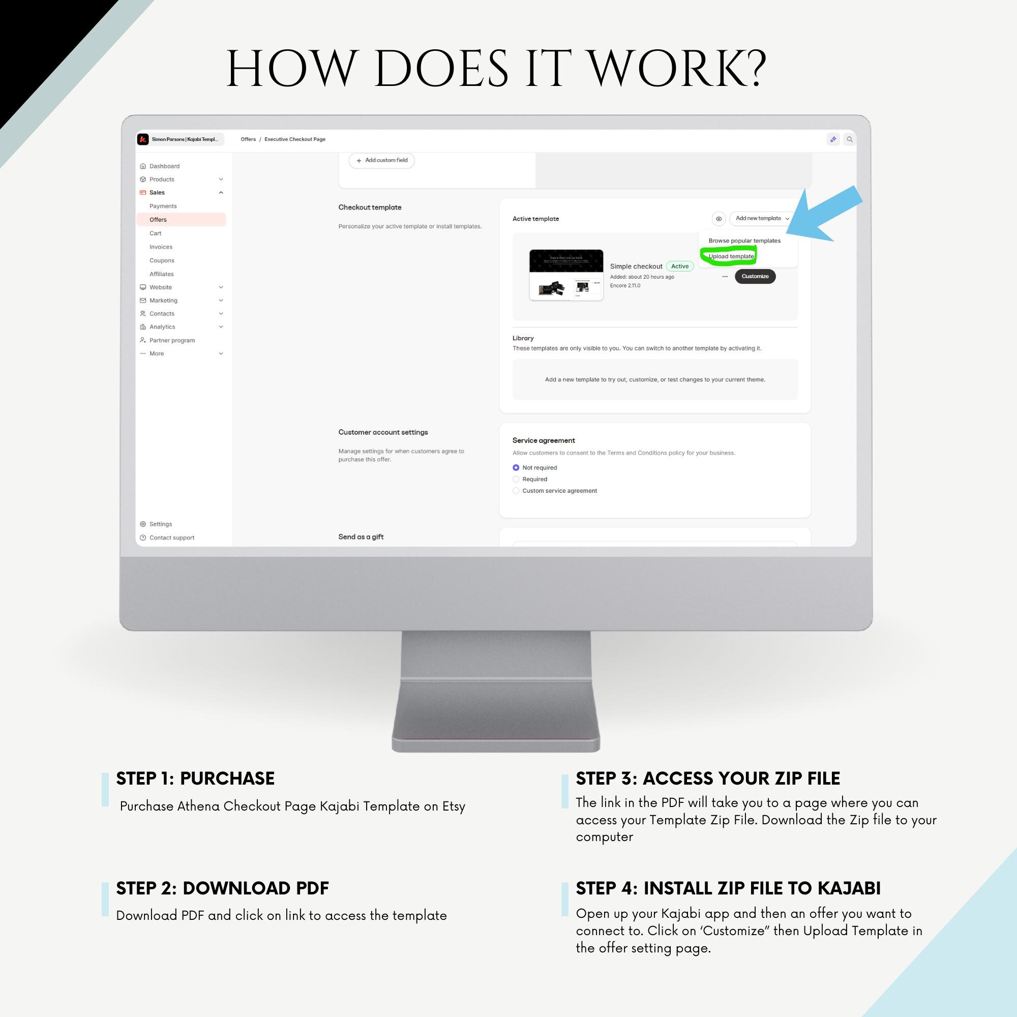 Athena Checkout Page Kajabi Template for Life Coaches & Course Creators ...