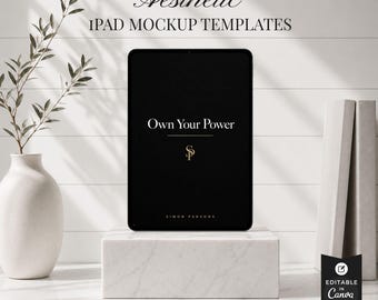 iPad Mockup | 30 Canva Templates for Digital Product and Ebook Display