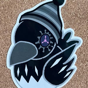 Uzi Murder Drones Crow Plush Sticker