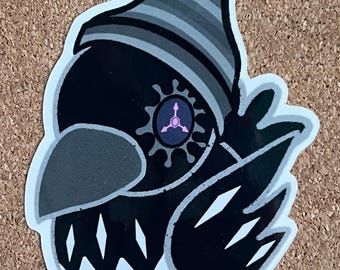 Uzi Murder Drones Crow Plush Sticker
