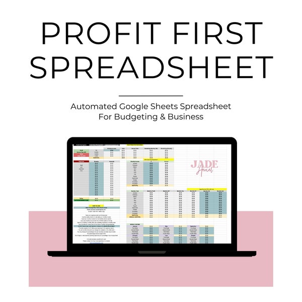 Profit First Automated Spreadsheet for Business and Budgeting | Google Sheets