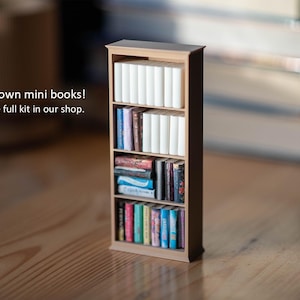 Miniature Bookshelf 1:12 Reading Goal Tacker