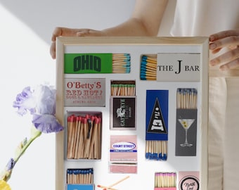 Arte de pared con caja de cerillas de la Universidad de Ohio (8,5 x 11 pulgadas)