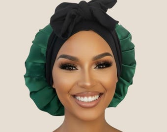 100% Mulberry Silk Hair Bonnet, 22 momme Night Cap, Protect your hair from damage, All sizes Available up to 5XL