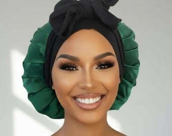 100% Mulberry Silk Hair Bonnet, 22 momme Night Cap, Protect your hair from damage, All sizes Available up to 5XL