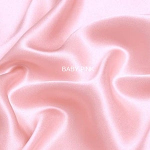 Weicher, seidiger Charmeuse Satin Stoff, weich, glänzend, 100% Charmeuse Satin, Unifarben, DIY Gesicht, Schlafmasken, Haargummi, Brautschmuck