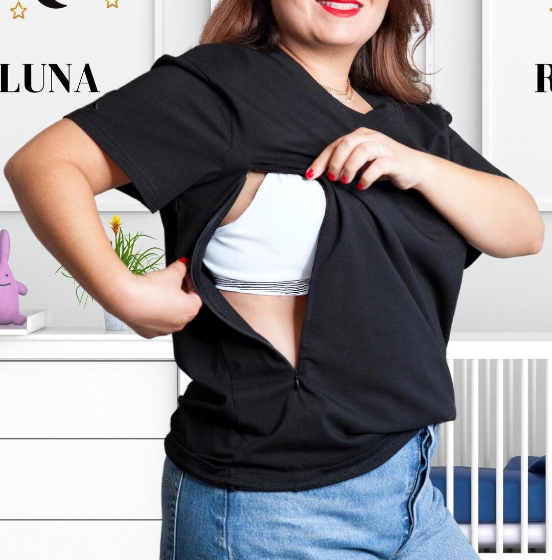 Breastfeeding Shirt With Zipper, Breastfeeding Gift, Nursing Covers ...