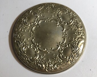 Vintage Towle Sterling Silver Compact Purse Mirror Art Deco with Original Sticker