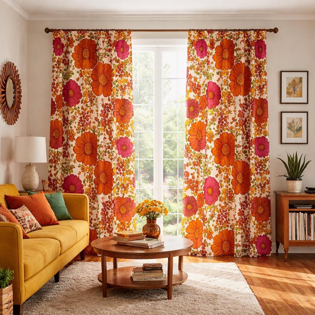 1960s Curtains - Etsy Canada