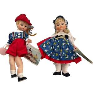Bambole d&#39;epoca Hansel e Gretel 1980 Alexander Doll Company Hansel in pezzi