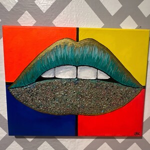 Original 11”x14” acrylic/mixed media painting on stretched canvas.