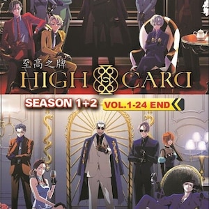 DVD Anime High Card Staffel 1 + 2 TV Serie (1-24 Ende) Englische Subtitel, Alle Region