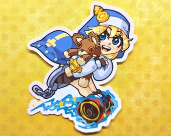 Chibi Bridget Guilty Gear Strive Waterproof Sticker