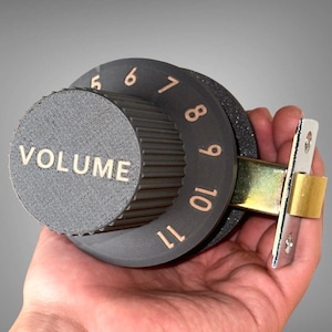 Guitar Volume Door Knob Deluxe set. Ebony & Bamboo Wood