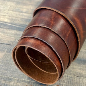 American Handmade Leather Hide Rustic DIY Craftsman Distressed Wallet Panel Handcut Cowhide Bull Crazyhorse Steerhide Tooling Hobbyist Bag.