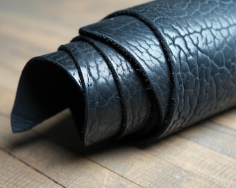 Geschrumpfte Bison-Leder-Schwarz-Amerikaner machte Distressed Hide DIY Wallet Panel-Tooling Leder für Handwerker