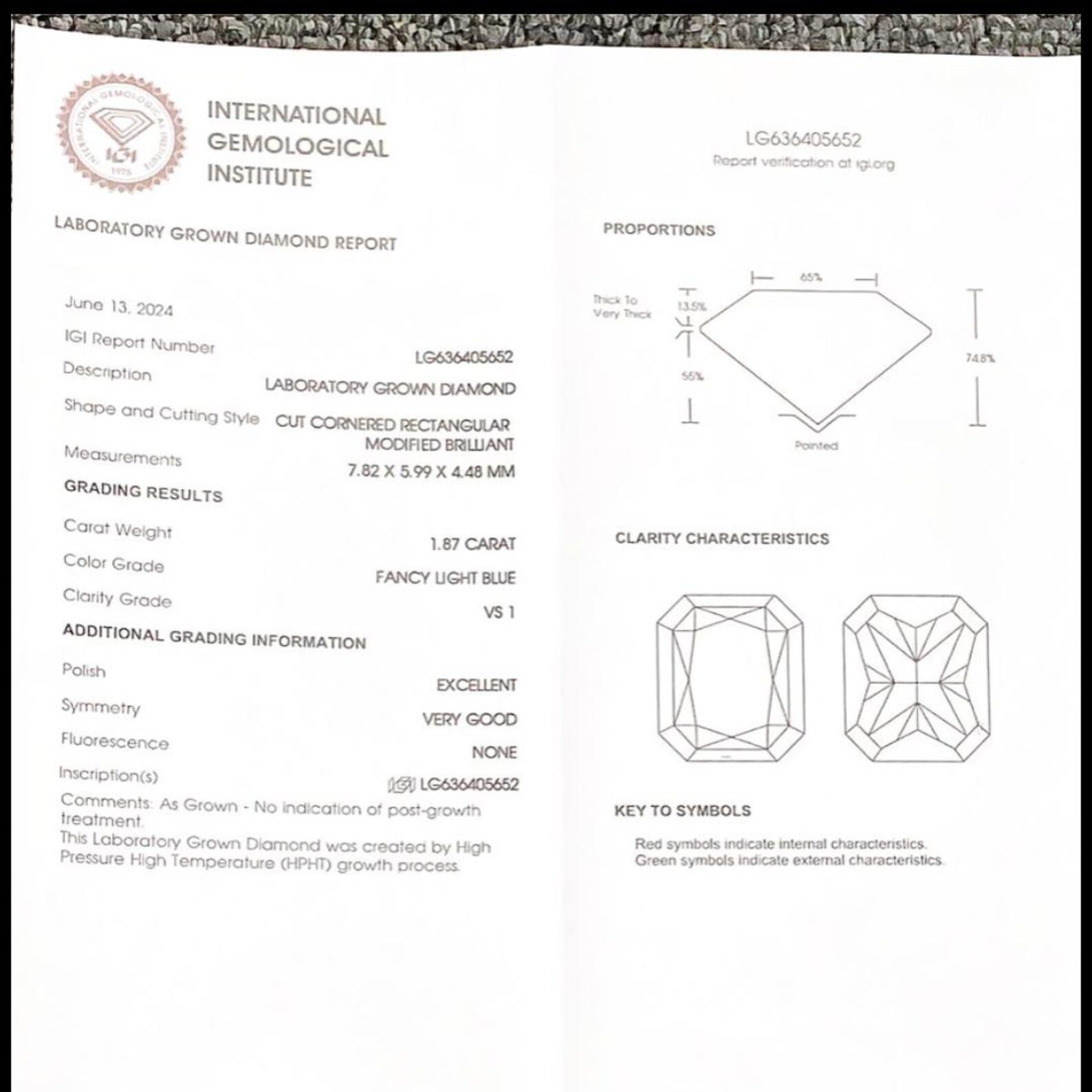 Fancy Light Blue Lab Diamond - IGI Certified 1.87ct | Custom Jewelry ...